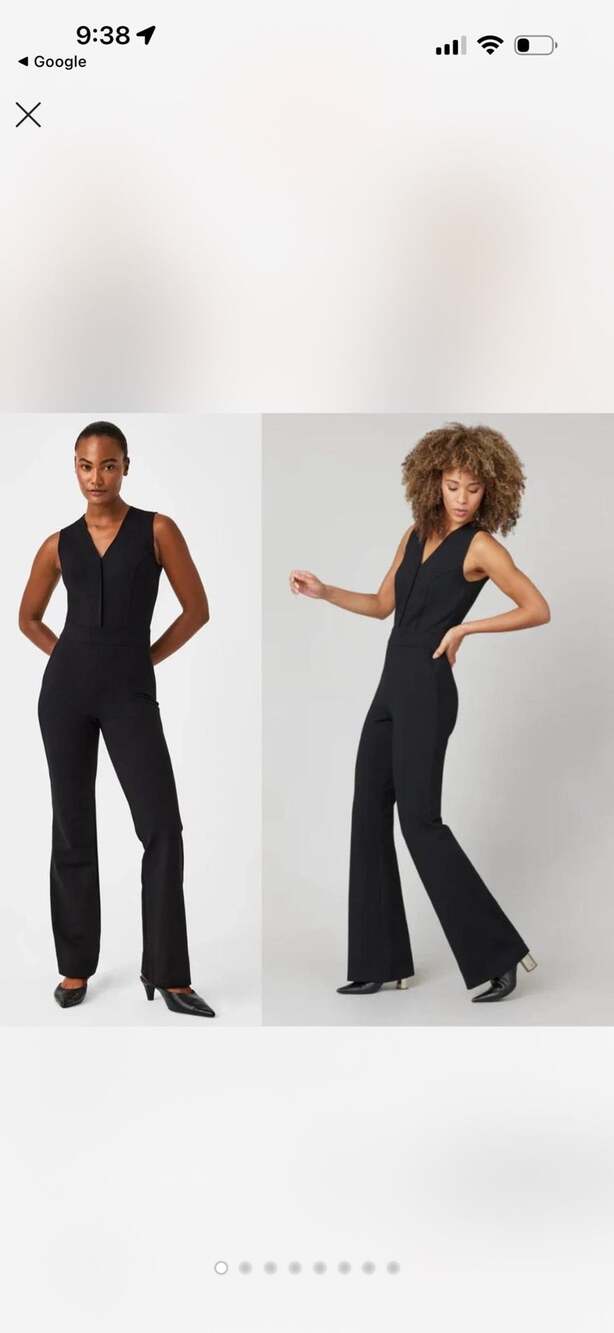 Spanx The Perfect Sleeveless Jumpsuit Size M Black